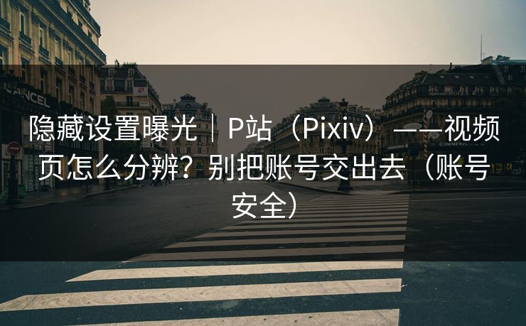 隐藏设置曝光｜P站（Pixiv）——视频页怎么分辨？别把账号交出去（账号安全）
